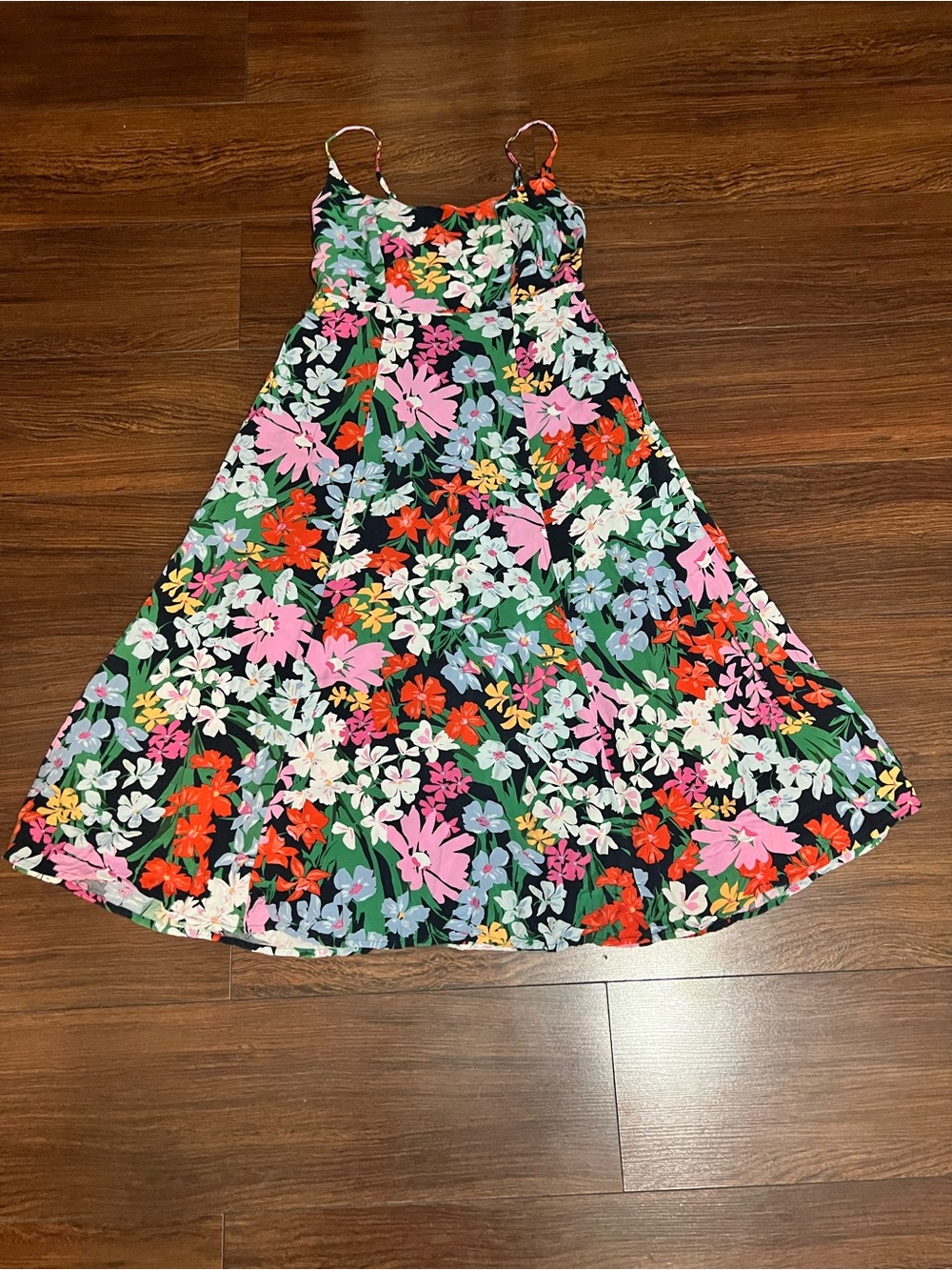 Old Navy Black Floral Spaghetti-Strap Sundress
